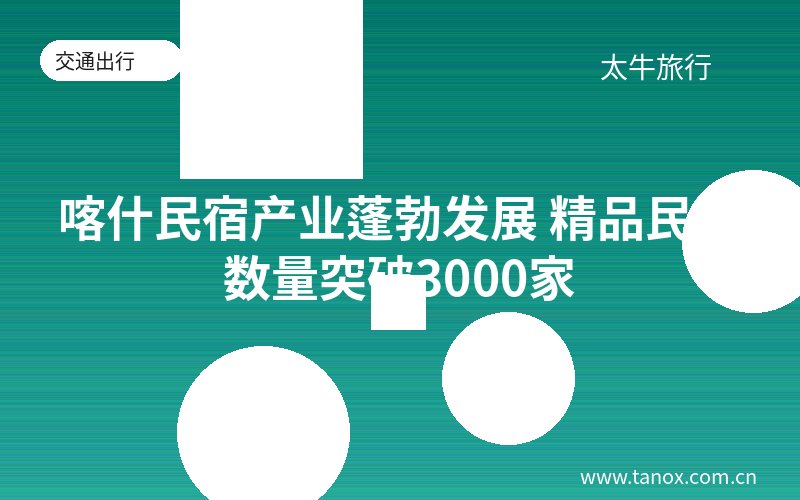 喀什民宿产业蓬勃发展 精品民宿数量突破3000家