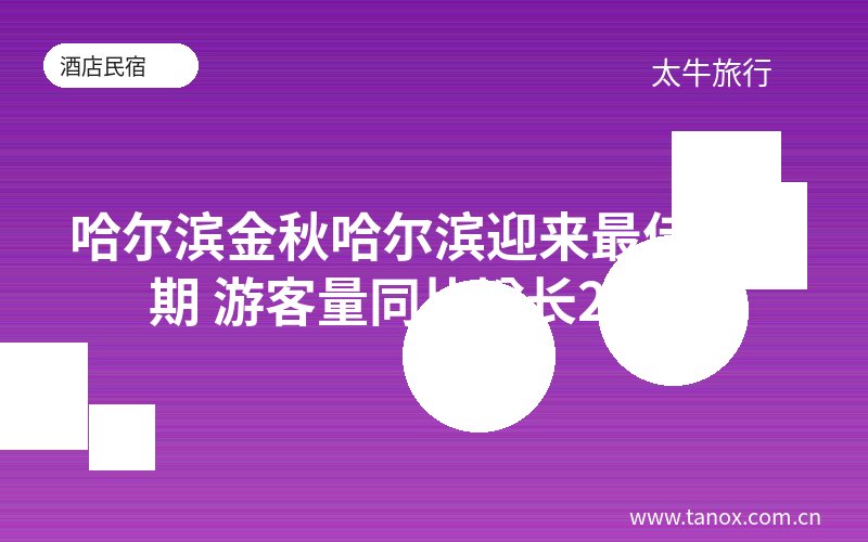 哈尔滨金秋哈尔滨迎来最佳观赏期 游客量同比增长236%